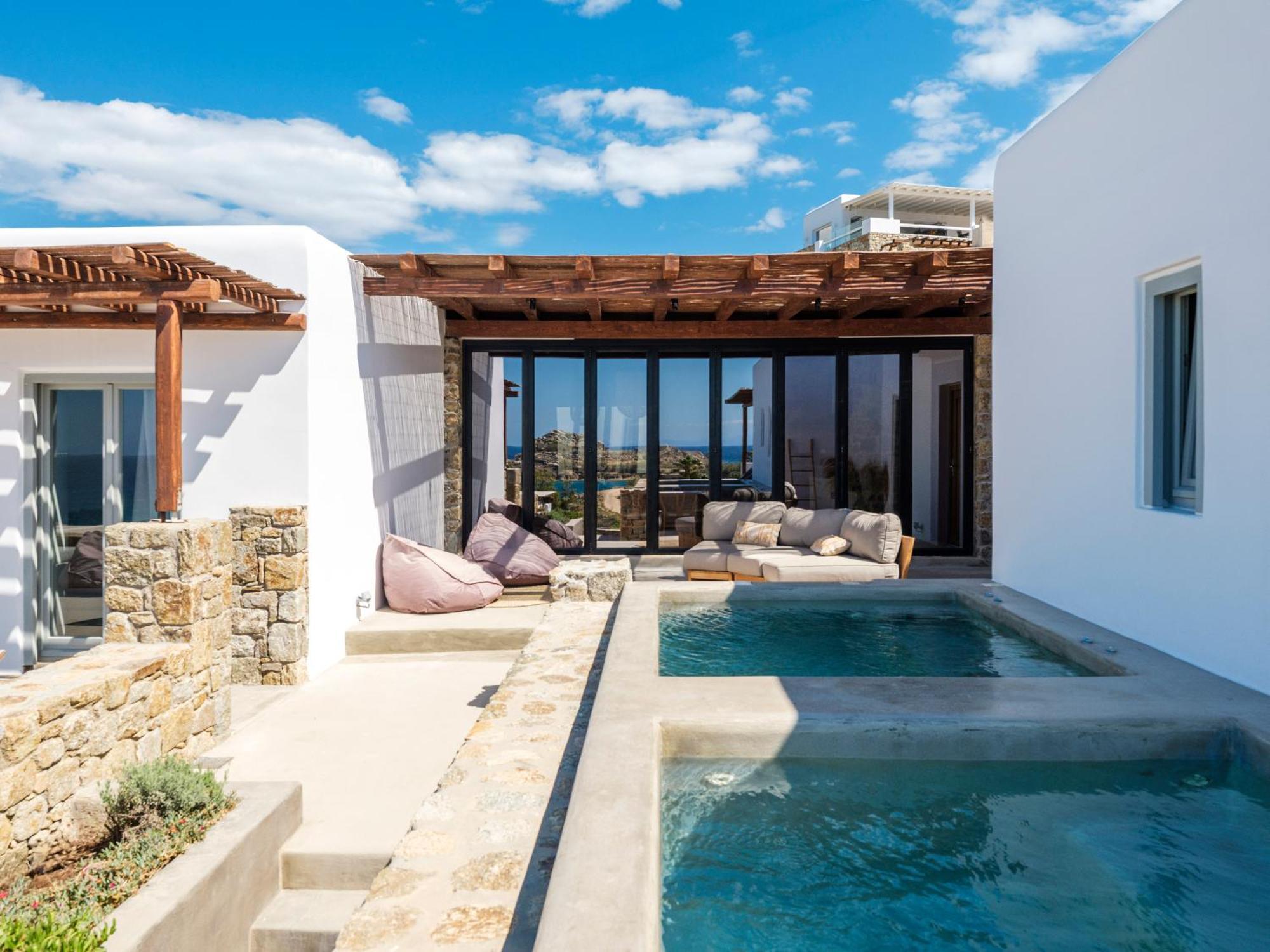 Trinity Mykonos - Beachfront Villa Platys Gialos  Buitenkant foto